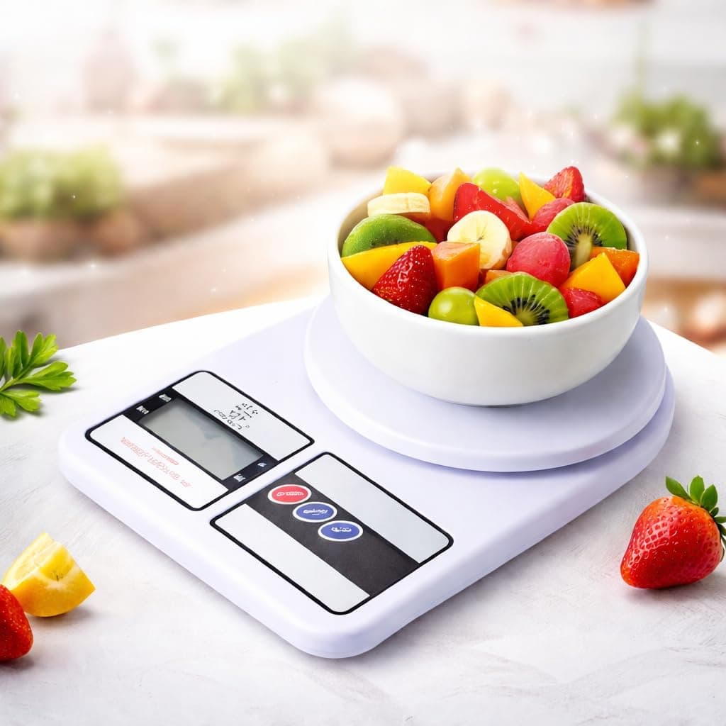 Balança de Cozinha Digital Premium Gourmet Resistente à Água Portátil Base Antiderrapante Visor de Alta Definição Pesagem Precisa Durável